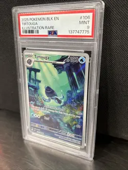 2025 POKEMON BLK EN-BLACK BOLT ILLUSTRATION RARE #106 TIRTOUGA PSA 9 - Image 2