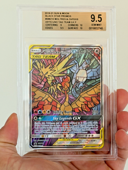 Moltres Zapdos Articuno GX SM210 Full Art Promo BGS 9.5 Hidden Fates Pokemon - Image 3
