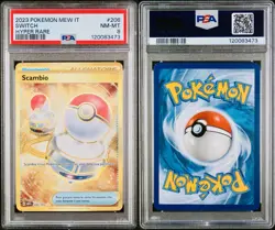 POKEMON PSA 8 ALLENATORE SCAMBIO HYPER RARE 206/165 SET 151 ITALIANO 2023! - Image 3