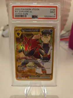 Pokemon N's Zoroark ex Hyper Rare EX Holo Sv09 Journey Together 189/159 PSA 9 - Image 1