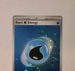 Pokemon Basic Water Energy Cosmos Holo Scarlet & Violet - 4 Holo Swirls - NM - Image 2