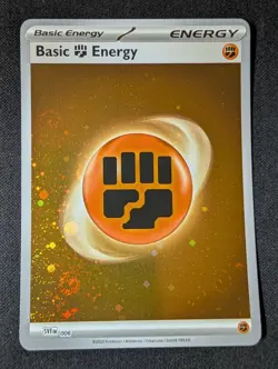 Pokemon TCG 151 Holo Fighting 3 Swirl Energy Cosmo Holo NM - Image 1