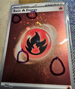 Pokemon 4 Swirls 151 Scarlet & Violet Fire Energy Holo Foil 002 MINT - Image 3