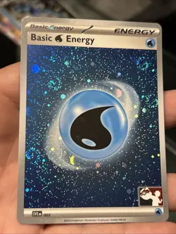 [4x Swirl] Pokemon TCG - Water Energy HOLO (SVEen) 003 Prize Pack 2023- NM - Image 2
