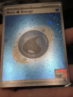 [4x Swirl] Pokemon TCG - Water Energy HOLO (SVEen) 003 Prize Pack 2023- NM - Image 4