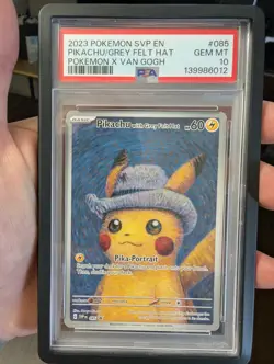 PSA 10 Pikachu with Grey Felt Hat Van Gogh Pokemon Promo #085 GEM MINT - Image 1