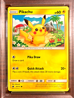 Pikachu Non-Holo Common #30|PSA MINT 9|2017 SM Crimson Invasion|Pokemon TCG - Image 2