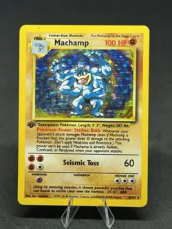 Pokemon TCG Machamp Base Set 8/102 Holo Unlimited Holo Rare - Image 1