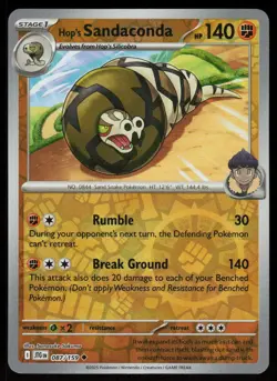 Hop's Sandaconda 087/159 Uncommon Journey Together Pokemon Reverse Holo NM - Image 1