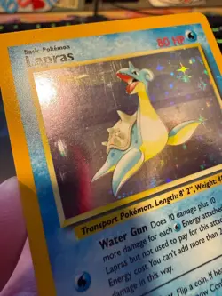 Pokemon TCG Lapras 10/62 Fossil Set Holo Rare - Excellent Condition 1999 - Image 2