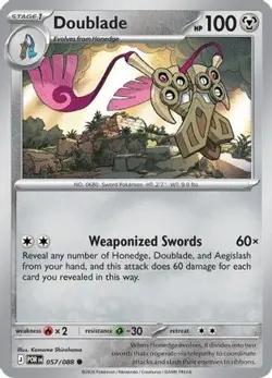 Doublade 057/088 Common Perfect Order Pokemon Reverse Holo NM/M - Image 3
