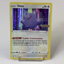 Pokemon TCG Pokemon GO Ditto Holo Rare Peeled - Image 1