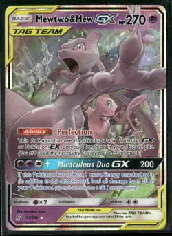 Mewtwo & Mew GX - 71/236 - Ultra Rare - Unified Minds - Pokemon Card - Image 1