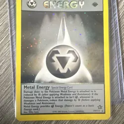 Pokemon TCG Neo Genesis Metal Energy 1st Edition Holo Rare 19/111 English 2000 - Image 1