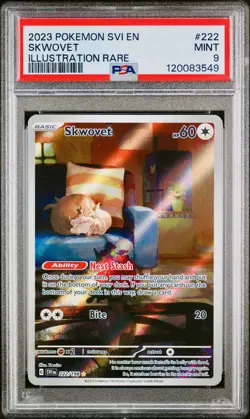 POKEMON PSA 9 SKWOVET ILLUSTRATION RARE 222/198 SCARLET e VIOLET ENGLISH 2023!🌍 - Image 1