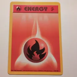 Fire Energy - Pokemon TCG Karte - Base Set 2 - 126/130 - 2000 - English - Image 1