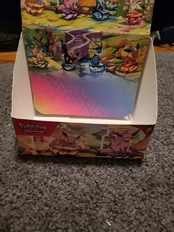 Pokemon Scarlet Violet Prismatic Evolutions Mini Tin EMPTY BOX DISPLAY - Image 2