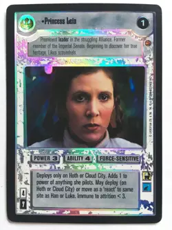 Star Wars CCG Decipher 23 Reflections I Foils Leia SWCCG TCG 1999 - Image 3