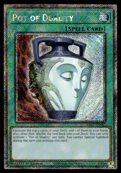Yu-Gi-Oh TCG #RA02-EN057 Pot of Duality (Platinum Secret Rare) PScR,1st Ed. - Image 1