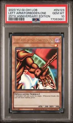 Left Arm Of The Forbidden One LOB-EN123 PSA 10 25th Anniversary Ed. YU-GI-OH! - Image 1