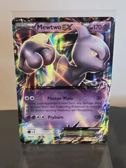 2016 Pokemon XY Black Star Promo Mewtwo EX XY183 Full Art Holo - Image 1