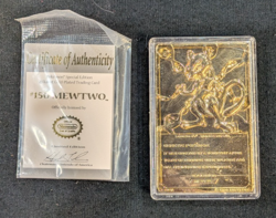 Burger King Pokemon PokeBall 23K Gold Plated Trading Card #150 Mewtwo 1999 A - Image 4