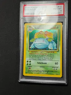 Pokemon PSA 8 Venusaur 15/102 Holo Base Set 1999 - Image 3
