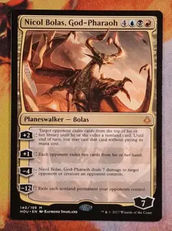 MTG Nicol Bolas, God-Pharaoh Hour of Devastation Card NM Condition - Image 1