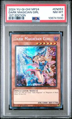 2024 Yu-gi-oh! Dark Magician Girl MP24-EN053 Prismatic PSA 8 - Image 1