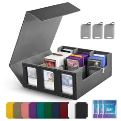Card Storage Box for Trading Cards 1800+ Commander Deck Box for MTG with Disp - Image 1