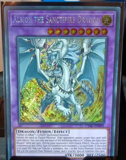 Yugioh - Albion the Sanctifire Dragon CYAC-EN035 1st Edition Secret Rare NM - Image 1