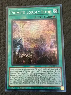 Primite Lordly Lode MP25-EN114 1st Edition Prismatic Secret Rare Yu-Gi-Oh! - Image 1