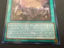 Primite Lordly Lode MP25-EN114 1st Edition Prismatic Secret Rare Yu-Gi-Oh! - Image 2