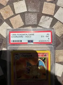 1999 POKEMON BASE SET UNLIMITED #4 CHARIZARD-HOLO PSA 6 - Image 2