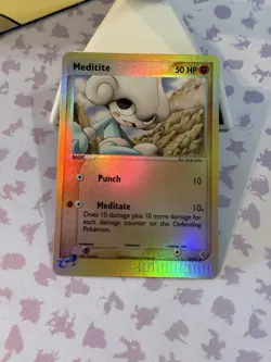 Meditite 37/97 NM REVERSE HOLO - EX DRAGON (2003) VINTAGE Pokemon Card - Image 1