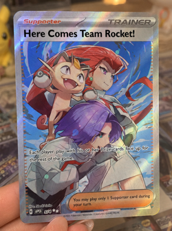 Custom made ~~ Here Comes Team Rocket! Pokemon Card Collectible Gift/Display - Image 1