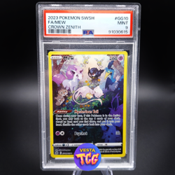2023 POKEMON SWORD & SHIELD CROWN ZENITH #GG10 FULL ART/MEW PSA 9 - Image 1
