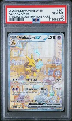 2023 POKEMON MEW EN-151 #201 ALAKAZAM EX PSA 10 - Image 1