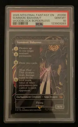 Summon: Bahamut Borderless PSA 10 Graded Final Fantasy MTG - Image 1