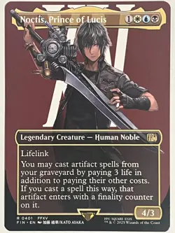 MTG NOCTIS, PRINCE OF LUCIS (BORDERLESS) FINAL FANTASY 401 NM - Image 1