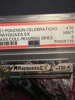 M Rayquaza EX Celebrations Card 76/108 PSA 9 Pokemon 25th Anniversary Stamped - Image 2