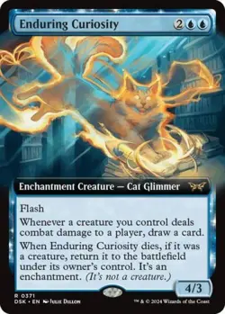 MTG English Enduring Curiosity (Extended Art) NM Foil Duskmourn: House of Horror - Image 1