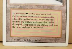 TAIGA MAGIC THE GATHERING MTG REVISED DUAL LAND RARE CARD HIGHER GRADE - Image 5
