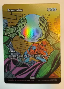 Traumatize Borderless FOIL Mythic MTG Spider-Man 0015 Never Played 15 - Image 1