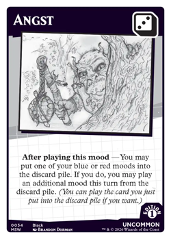 MTG Secret Lair Mood Swings 1st Edition Angst Uncommon 0054 Mark Rosewater - Image 1