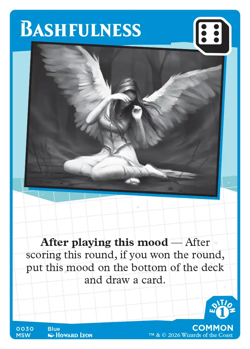 MTG Secret Lair Mood Swings 1st Edition Bashfulness Common 0030 Mark Rosewater - Image 1