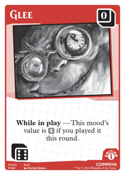 MTG Secret Lair Mood Swings 1st Edition Glee Common 0092 Mark Rosewater - Image 1