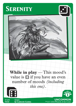 MTG Secret Lair Mood Swings 1st Edition Serenity Uncommon 0129 Mark Rosewater - Image 1