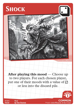 MTG Secret Lair Mood Swings 1st Edition Shock Common 0101 Mark Rosewater - Image 1