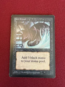 Dark Ritual Beta HP MtG Magic The Gathering - Image 1